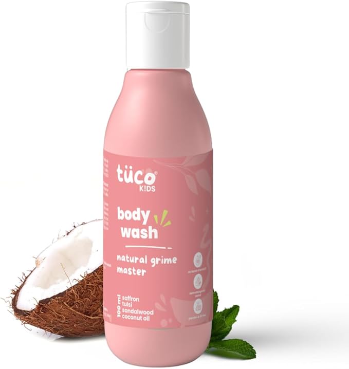 Tuco Intelligent Mild Body Wash/Shower Gel With Sandalwood Oil, Tulsi, Saffron for Ages 3+ Kids, Paraben & Sulphate Free - 100 ml (Pack of 1) - Image 2